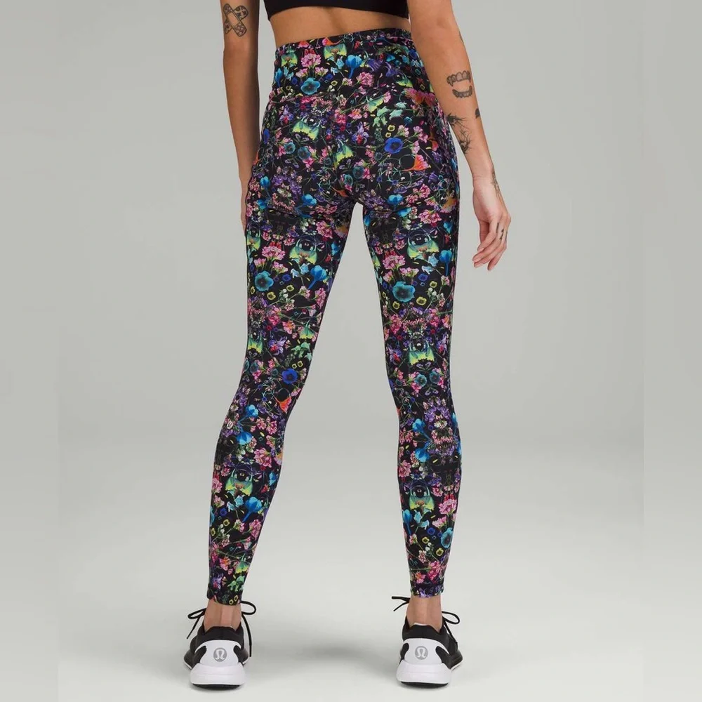 Lululemon Swift Speed High-Rise Tight 21” Flowerscope Black Multi Size‎ 2